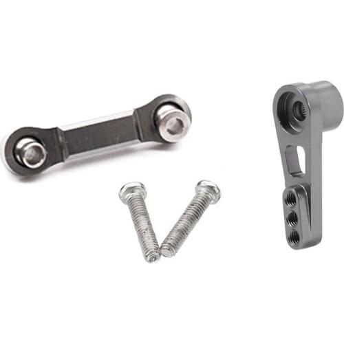 1Pcs Servo Rudder Rod Metal Upgrade Rc Car Parts & 1Pcs 25T Servo Arm Horn for Wltoys A949 A959-B A969