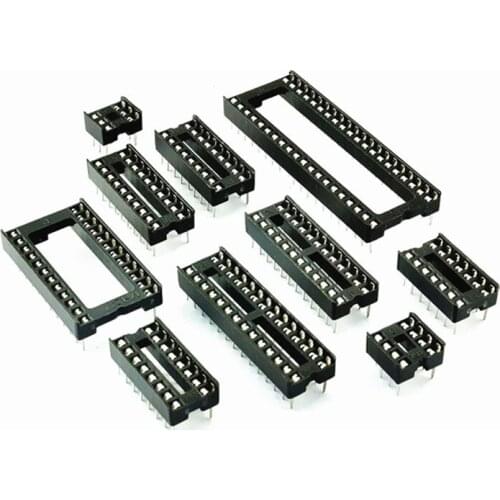 10PCS IC Sockets DIP6 DIP8 DIP14 DIP16 DIP18 DIP20 DIP28 DIP40 pins Connector DIP Socket 6 8 14 16 18 20 24 28 40 pin