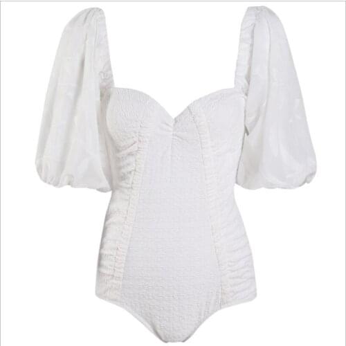 2021 Women White Push Up One Piece Swimwear Bathing Suit Swimming Beachwear Summer Sexy Swimsuit Underwire Swim Monokini Suits