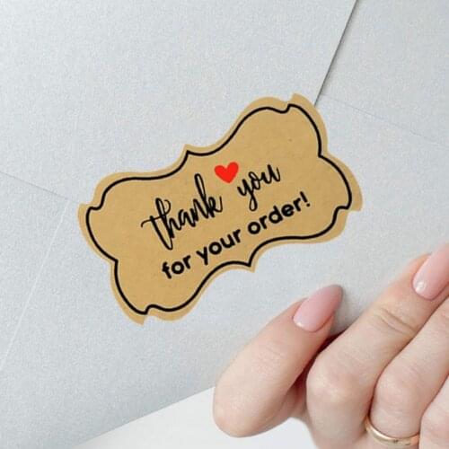 250pcs Thank You for Your Order Stickers Handmade Baking Packaging Seal Labels