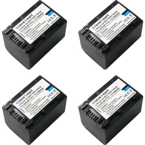4pcs 2500mAh NP-FV70 NPFV70 NP FV70 NP-FV70A Batteries For Sony HDR-CX230 HDR-CX150E HDR-CX170 CX300