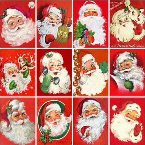 HUACAN 5d Diamond Painting Santa Claus Handicraft DIY Diamond Embroidery Christmas Mosaic Deer Needlework Home Decor