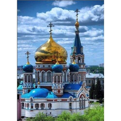 Full 5D DIY Diamond Embroidery Religious-mosque church DIY Diamond Painting Cross-Stitch 3D Diamond Mosaic Home decoration G374