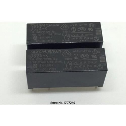 Free Shipping 10PCS 100% new original relay JS24-K 5PIN 8A 24V