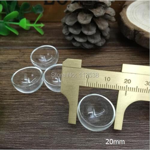 Free shipping 20pcs 20mm Glass hemisphere Pendant Locket Charm opening, clear diy glass dome, glass globe display for jewelry