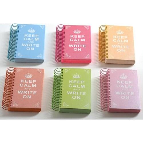 280 Sheets Candy Color Pages A6 Coil Notebook 2019 Agenda Organizer Planner Graffiti Painting Drawing Sketch Book Stationery