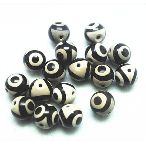 4pcs natural tibetan stone beads round ball with eye for women bracelets making accessories 14mm unique items for craft decorate