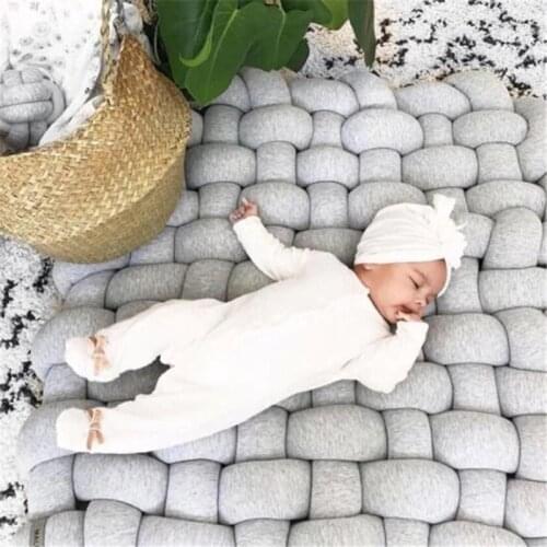 Baby Play Mat Toys For Kids INS Braid Strip Weave Knotted Kids Rug Puzzle Crawling Gym Pad Childrens Carpet Room Decor 85x70cm