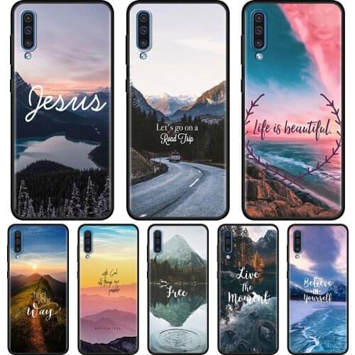 Travel Mountain Sea Beach Case For Samsung Galaxy A50 A70 A10 A20e A30 A40 A20s A10s A10e A80 A90 A60 A30s Shell Silicone Cover