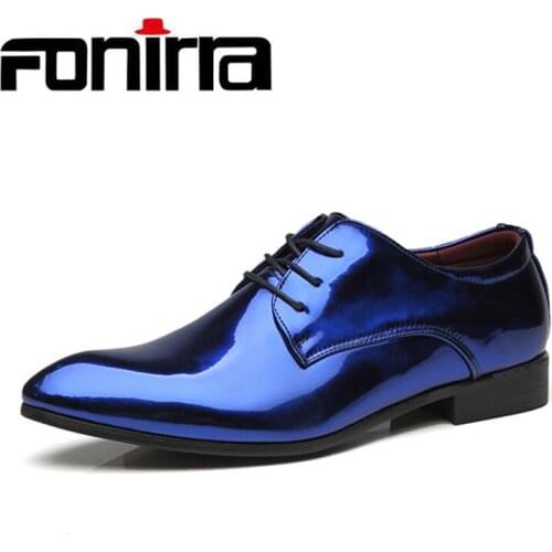 FONIRRA Men's Patent Leather Shoes