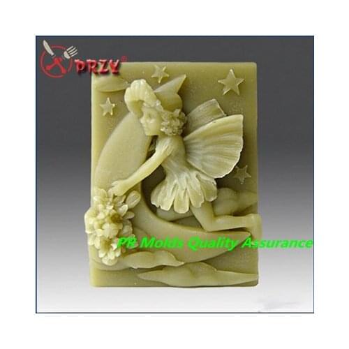 Soap Mold Fondant Cake Decoration Mold High-quality Handmade Soap Mold Moon Angel Modelling Silicon NO.:SO411 Aroma Stone Moulds