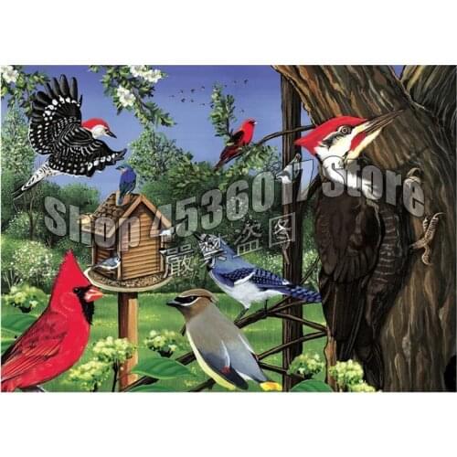 Full Square Diamond Embroidery Birds Art Mosaic Diy Diamond Painting Cross Stitch Sets Home Decorative Rhinestones Gift
