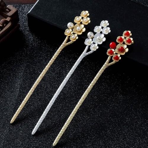 Classical antique hairpin Hanfu headdress tassels costume hair accessories classical temperament hairpin retro jewelry