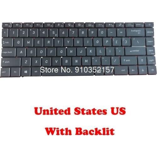 Laptop MS 14C1 14C2 Backlit Keyboard For MSI Prestige 14 P14 MS-14C1 15 A10SC-219CN Mpdern15 A10RB MS-14C2 English US Edition