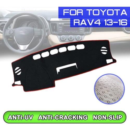 Car Dashboard Mat Anti-dirty Non-slip Dash Cover Mat UV Protection Shade for Toyota RAV4 2013 2014 2015 2016