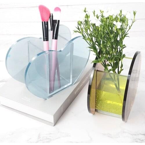 Creative Silicone Tabletop Ornaments Hydroponic Flower Pot Resin Mold DIY Crystal Drop Mould Vase Storage Box Gift