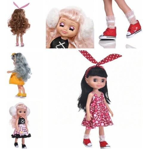 Dolls for Girls Full Set Clothes Doll for Girl Curls Hair Dolls Blink Big Eyes Toys Kids Gift Ball-Jointed Doll 38cm
