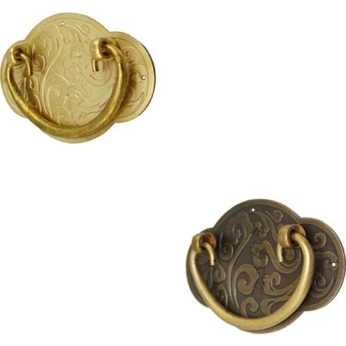 Brass Cloud Pattern Drawer,Cabinet Desk Box Door Pull Handle Knobs,Antique Furniture Hardware Handles,100*65mm,1Set