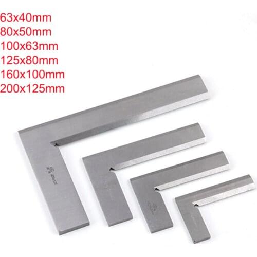 Stainless Steel Bladed 90 Degree 63x40 100x63 160x100mm Angle Try Square Ruler Bevel Edge Square Gauge edge angle ruler