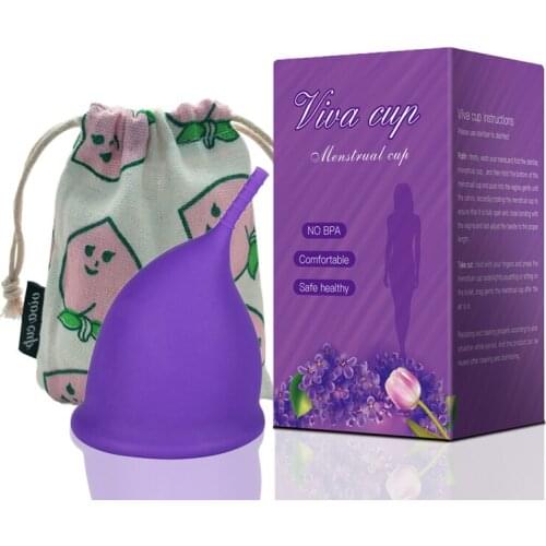 New Design Medical Grade Silicone Menstrual Cup for Women silicona medica reusable colletor menstrual Health Care Vaginal Cup