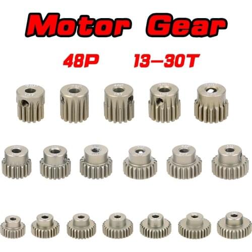 48DP 3.175mm 11T 13T 15T 17T 18T 19t 20T 22T 24T 28T 30T 7075 Aluminum alloy metal Pinion Motor Gear For 1/10 Rc Model Car Motor
