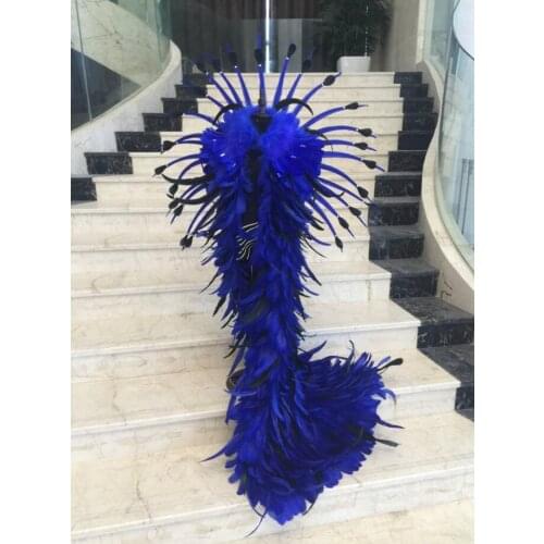 Mens feather childrens clothing catwalk T stage costumes childrens stage costumes boy boy model