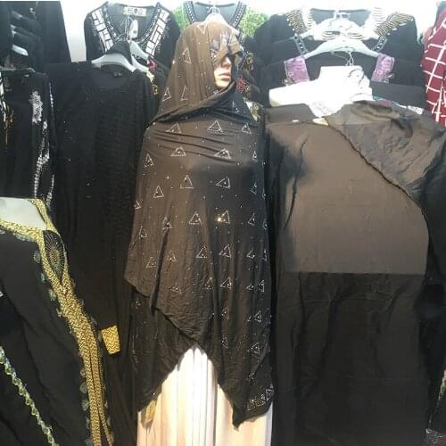 New High-grade Hijab African Soft Cotton scarf beads Fashion Big Shawls Ramadan Dubai PRAY Wraps With Diamonds For Muslim Lady