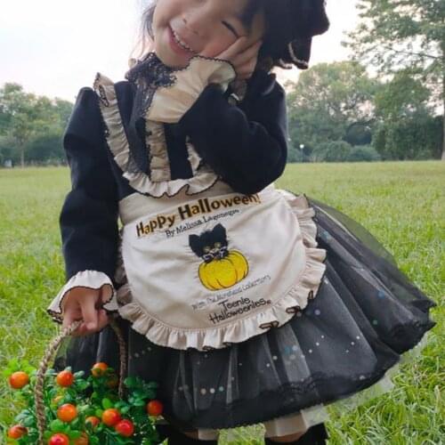 Baby girl spring autumn Spanish England lolita princess dress kids party mesh stitching ball goewn dress
