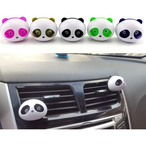 Car Styling Air Freshener 1 Set Car Air Conditioning Vent Perfume Panda Eyes Will Jump 5 Colors Parfume