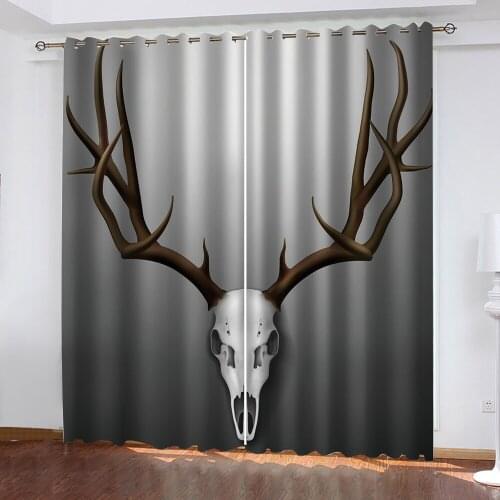 Custom any size photo grey curtains Bedroom living room windproof thickening blackout fabric