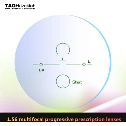 TAG Hezekiah 1.56 Progressive multifocal prescription lenses impact resistance/reading anti-scratch ADD Look near to see far