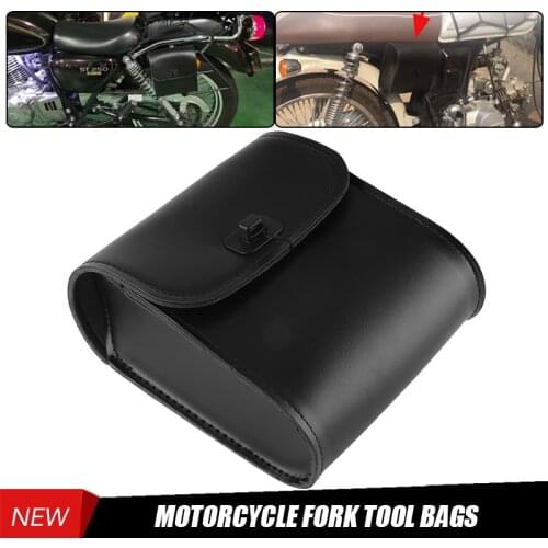 DERI Universal Motorcycle Mini Synthetic leather Handlebar Sissy Bar Saddlebag Side Tool bag alforjas para moto sacoche moto