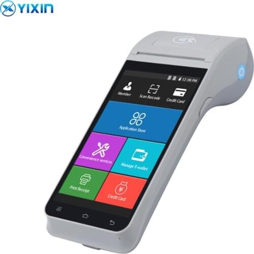 High Quality Android 8.0 1D/2D Barcode Scanner Handheld Android 4G EFT POS Terminal Printer PDA POS NFC Reader For Commercial