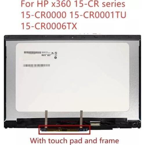 15.6'' Laptop LED LCD Touch Screen Display Assembly With Frame replacement For HP Pavilion x360 15-CR Series Replacement
