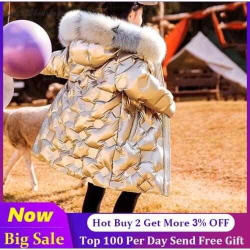 Winter Coat For Teen Girls Children Jacket For Girls Thick Long Coats Girls Hooded Coat Snowsuit Long Children Overcoat Parkas