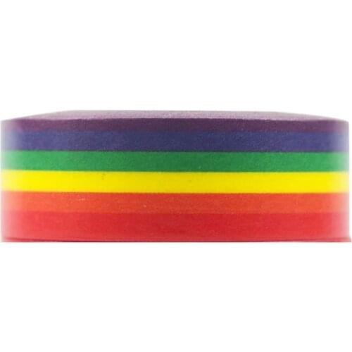 1PC New Rainbow Washi Tape School Supplies Stationery Tape Office Stationery 15mm Rainbow Tape