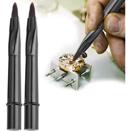 2pcs Watch Small Part Cleaning Brush Soft Hair Watch Repair Maintenance Tools Watch Cleaning Brush Accessory Tool for Watchmaker