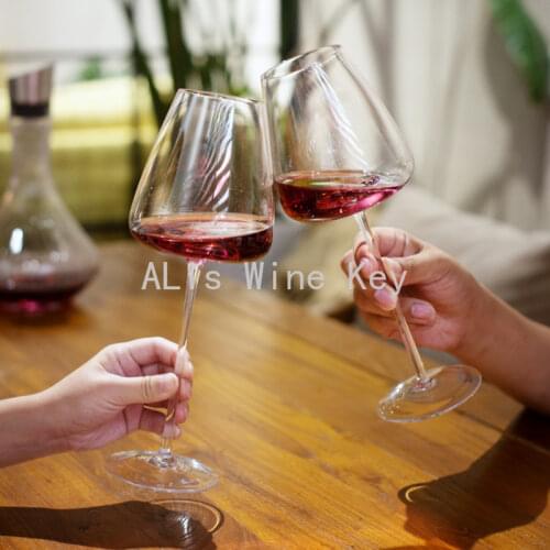 2 Styles Love Wine 500-600Ml Collection Level Red Wine Glass Classic Art Crystal Glass Goblet Tapered Tasting Cup