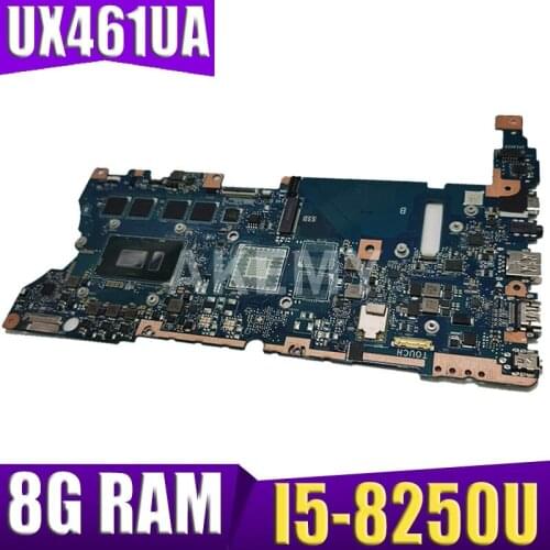 Akemy UX461UA motherboard 8GB RAM I5-8250 CPU mainboard For ASUS UX461UN UX461UA UX461U UX461 laptop motherboard free shipping