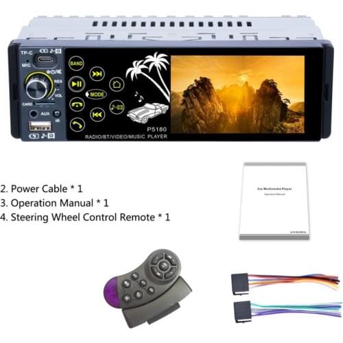 P5180 3.8inch Car MP5 Player Touch Screen Dual USB IPS TP-C Remote Control Display Player for Vehicles Car Intelligent System