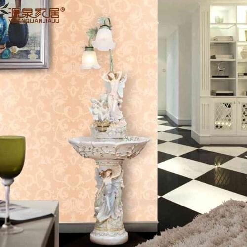 Large European style living room Zhaocai rockery Water Fountain Pond waterscape garden decoration decoration resin crafts