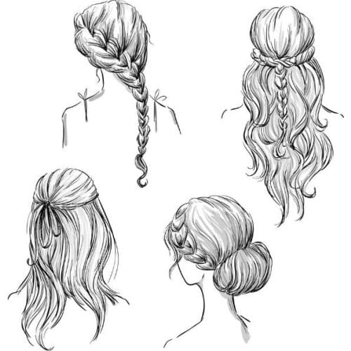 Girls hair Transparent Clear Stamp/Seal for DIY scrapbooking/photo album Decorative clear stamp A0362