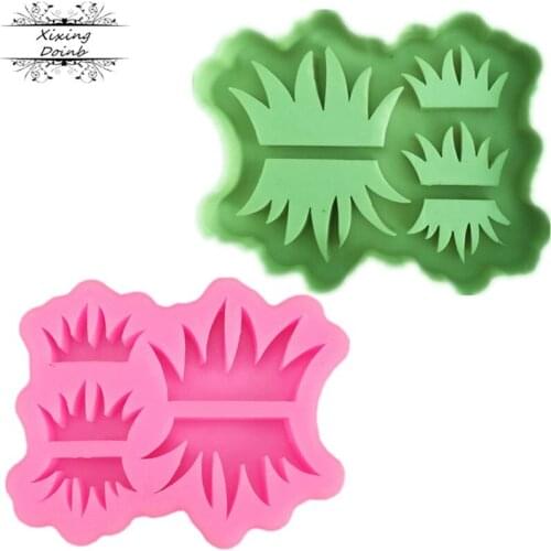 DIY Grass shaped silicone soft candy mold cake decorating tool Candy Chocolate Mold