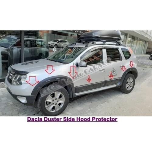 For Ducia Duster 2010-2017 Fender Flare Side Bumper Attachment Car Wheel Eyebrow Protector Lip Wheel-arch Trim Mudgua Protector