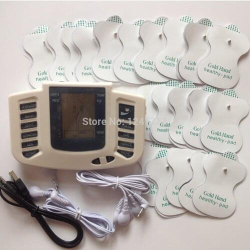 Hot Sale JR-309 Electrical Stimulator Full Body Relax Muscle Slimming Therapy Massager Pulse tens +20 Electrode pads+usb+2Cables