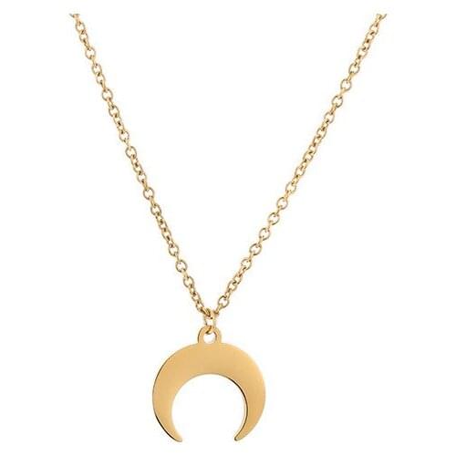 Hot Sale Curved Crescent Moon Pendant Necklace Delicate Women Necklace Jewelry For Womne Girls