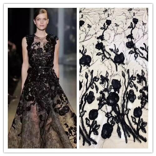 Fashion ZH-105611 African French Lace Fabric with good Quality african Tulle Lace Fabricfor bridal dress