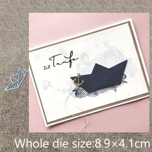 New Design Craft Metal Cutting Die cut dies 2pcs Anchor sailboat decoration scrapbook Album Paper Card Craft Embossing die