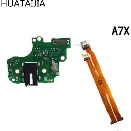 New Original For oppo A7x Charge cable tested Good oppo A7x Charging Flex Cable Microphone with oppo A7x earphone holder