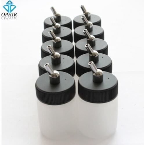 OPHIR 10x Dual Action Airbrush Plastic Container 22cc Bottle for Airbrush Kit Professional Paint Cup _AC020-10x